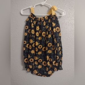 Pillowcase sunflower romper